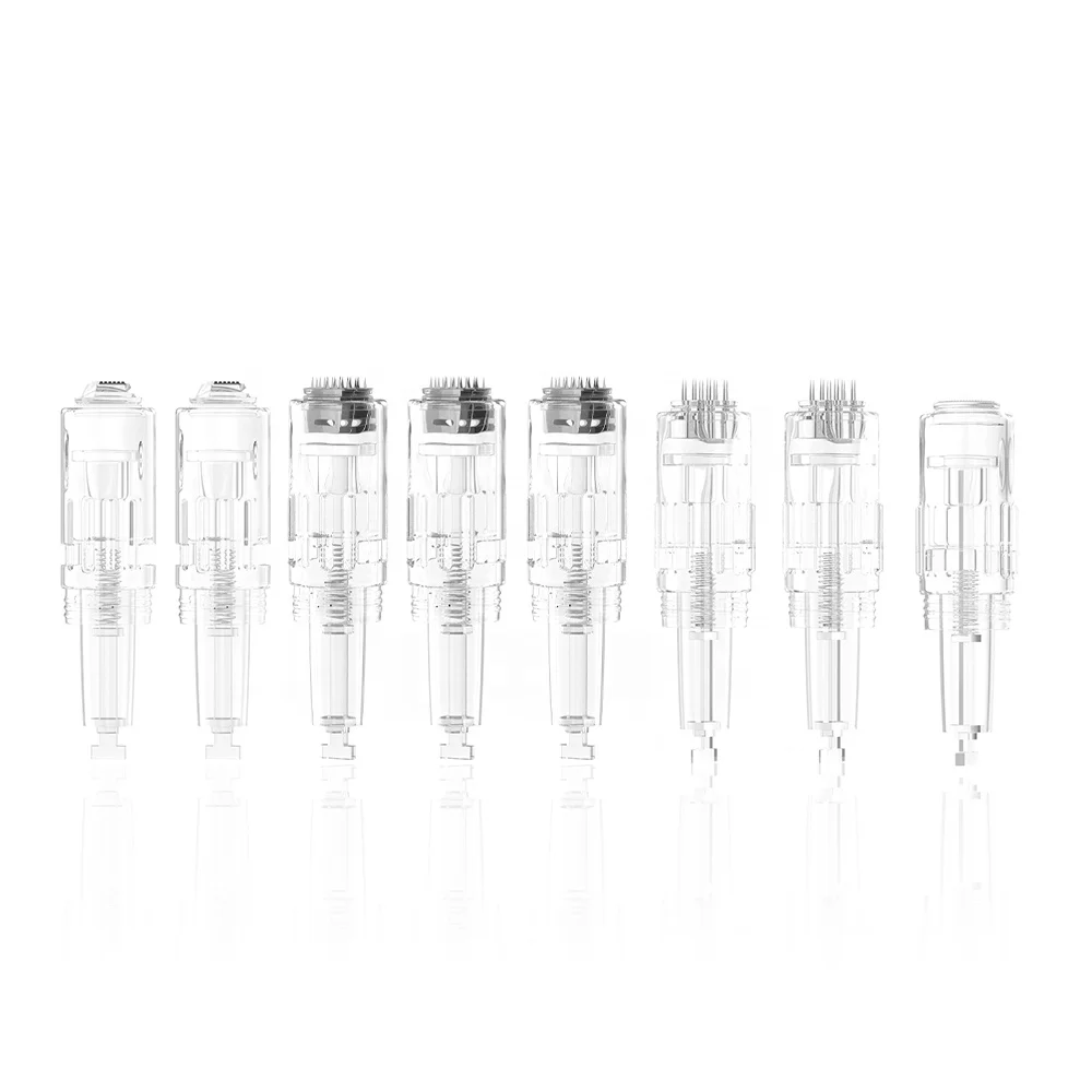 OstarBeauty Customized Derma Pen Screw Needles and Nano Cartridge 1 3 7 9 12 24 36 42 Nano 3D 5D Pins Stainless Steel Tips