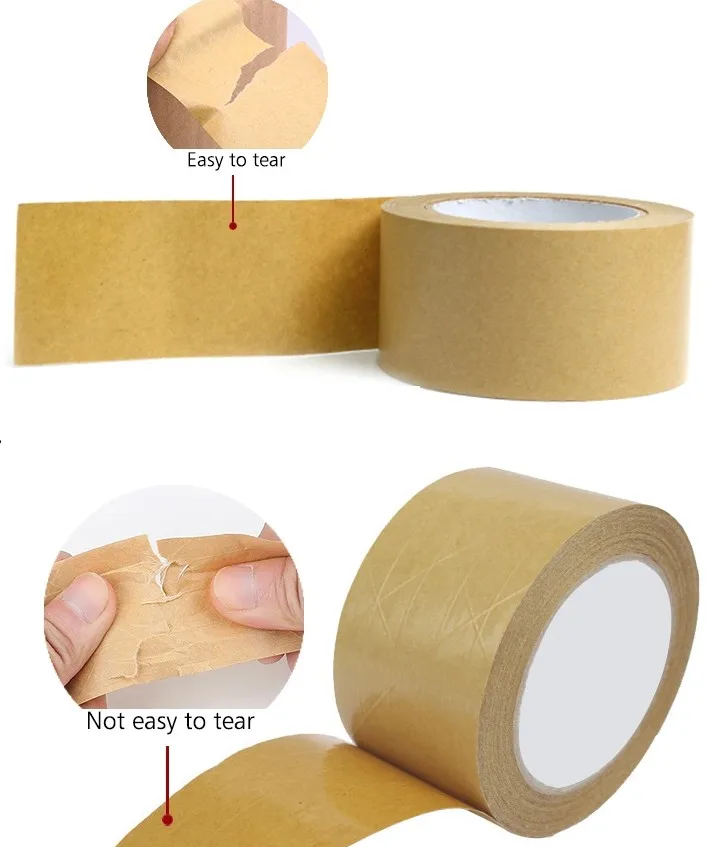 Packing reinforced Kraft gummed paper adhesive tape brown kraft paper tape water activated