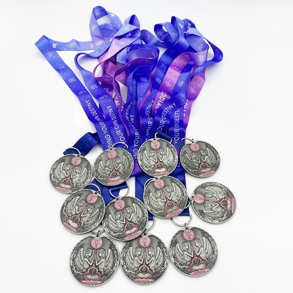 
Good Quality Manufacture 3D Custom Award Running Marathon Finisher Enamel Metal Sport Medals with Ribbon 