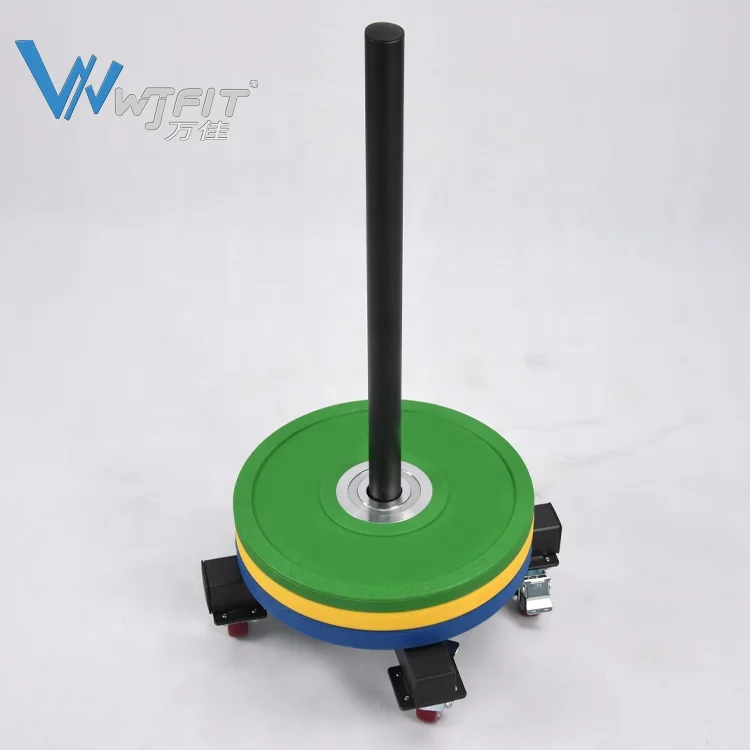 Convenient Bumper Plate Storage Rack Rubber Plate Storage System Bumper Plate Rack with Wheels