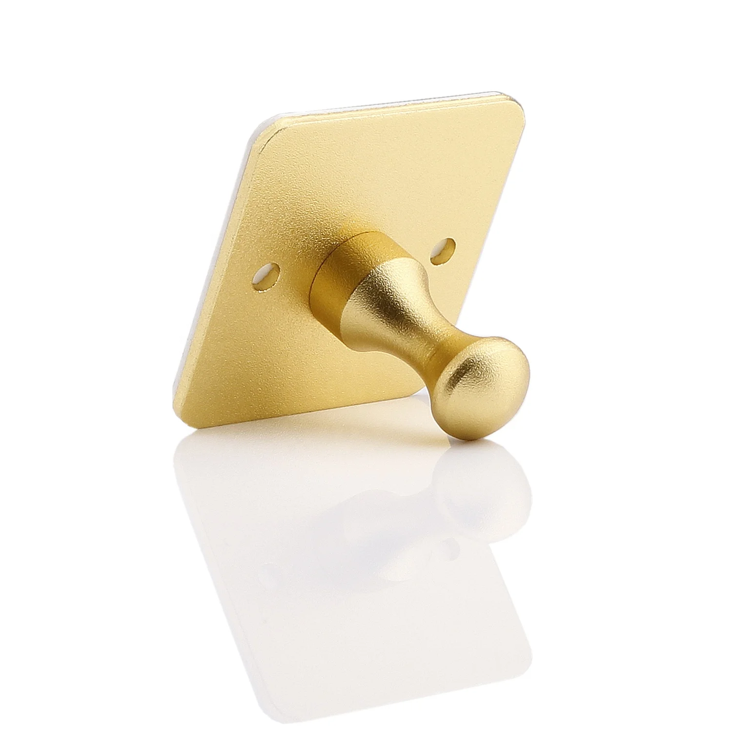 Square Base Self Adhesive or Drilling Screw Robe Hook Heavy Duty Wall Hooks Aluminum Hooks Waterproof for Hanging Coat Hat Door