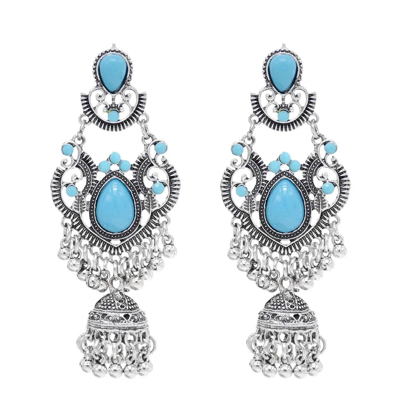 2024 Tibet Nepal Bohemia Minority ethnic group metal Drop Earrings Jewelry For Women