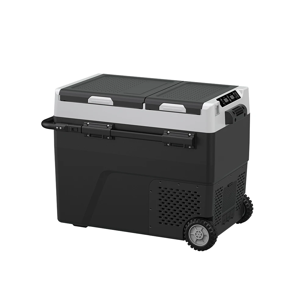 Hot Sale 12v 24v Truck Refrigerator 58L with Wheels Car Fridge Battery Cool Box 220V/240V Rortable Freezer