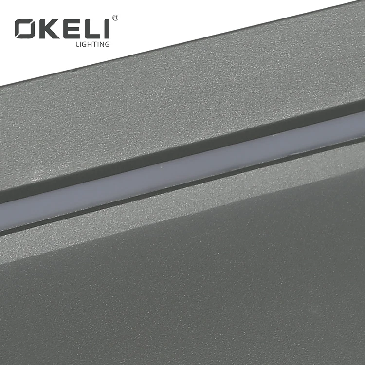 OKELI Energy Saving Outdoor Square Aluminum IP65 Waterproof Recessed Surface LED 5W Wall Lamp