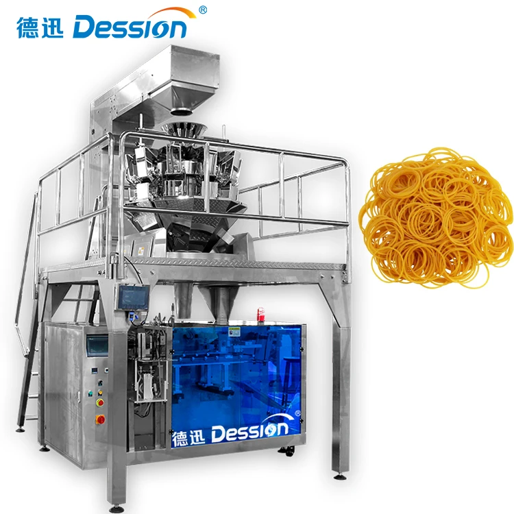 Automatic rubber bands pouch package machine hair rubber bands bags doypack zipper premade bag packing machines