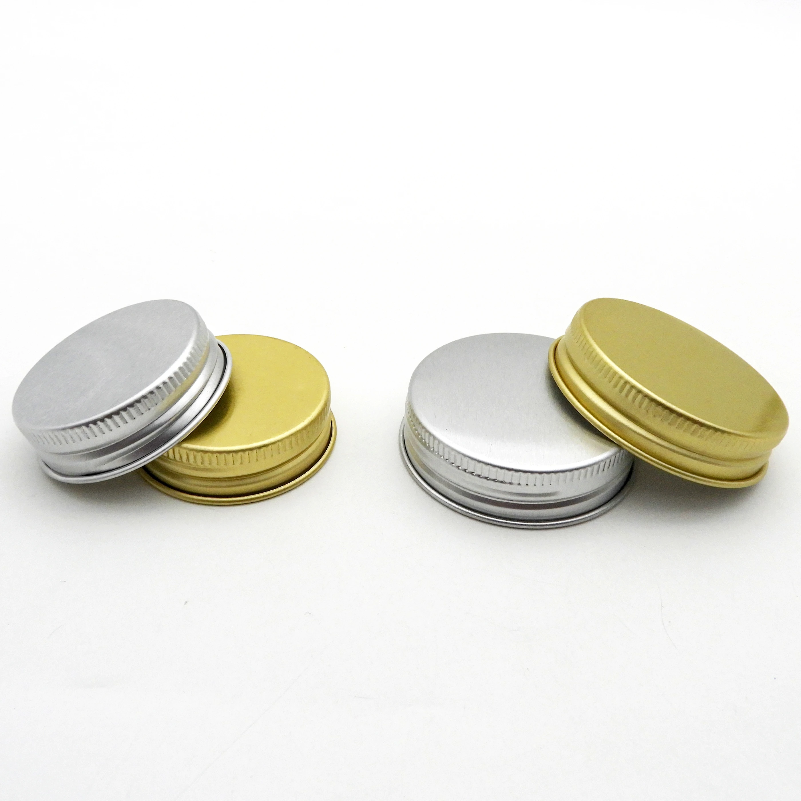 Factory Direct Sale Top Quality 45mm 63mm Gold Silver color Screw Thread bottle cap Aluminium cap Metal Screw Lid
