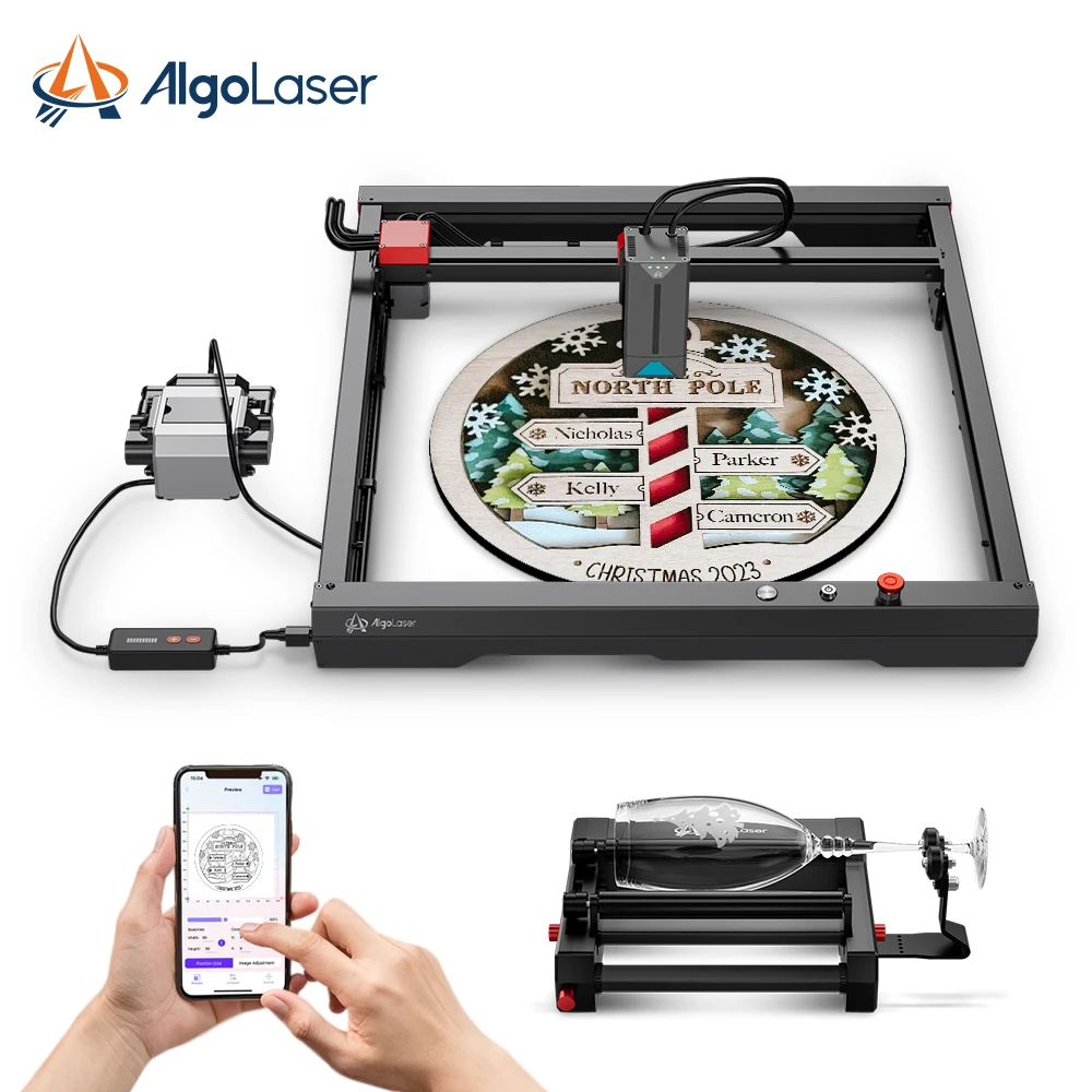 Algolaser Alpha Engraver Cutting Laser Engraving Machine For Carving Metal Wood Stainless Leather