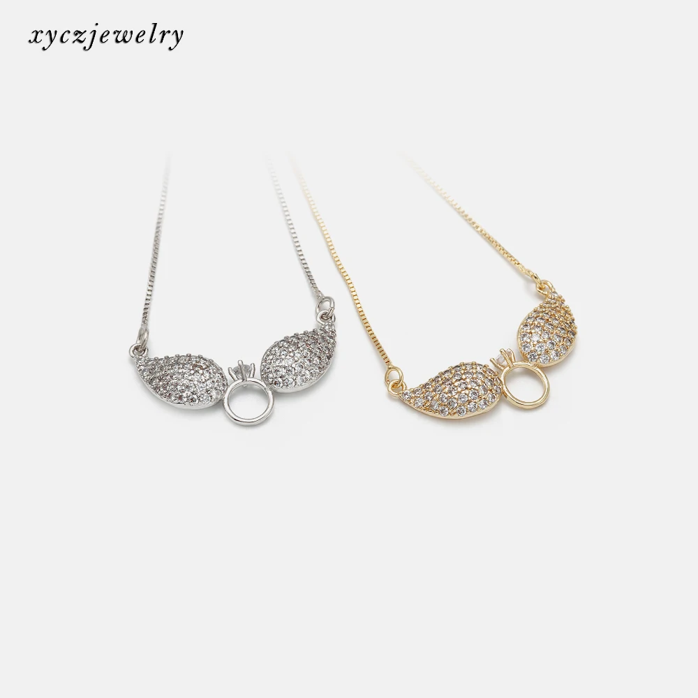 Made in China zircon beautiful angel wings ring pendant necklace