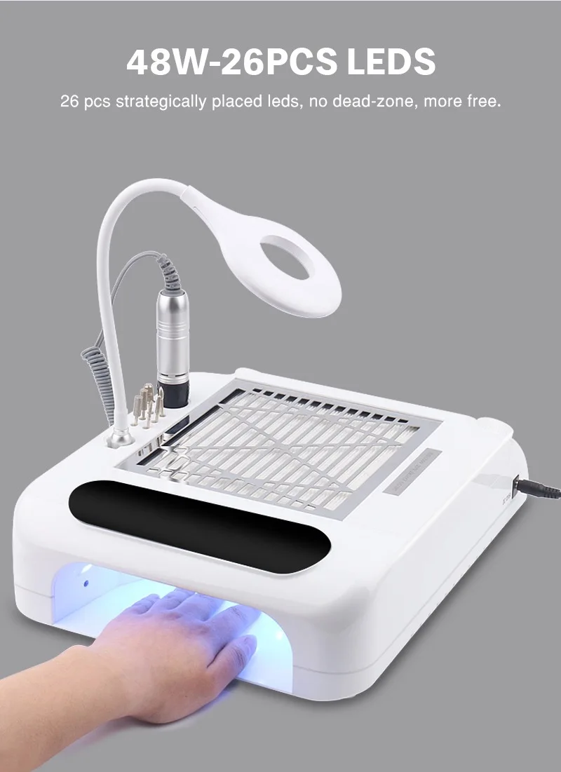 35000rpm Electric Nail Drill Polisher Nail Dust Cleaner Vacuum Suction Machine Nail Gel File Curing Dryer Manicure Device CE EU