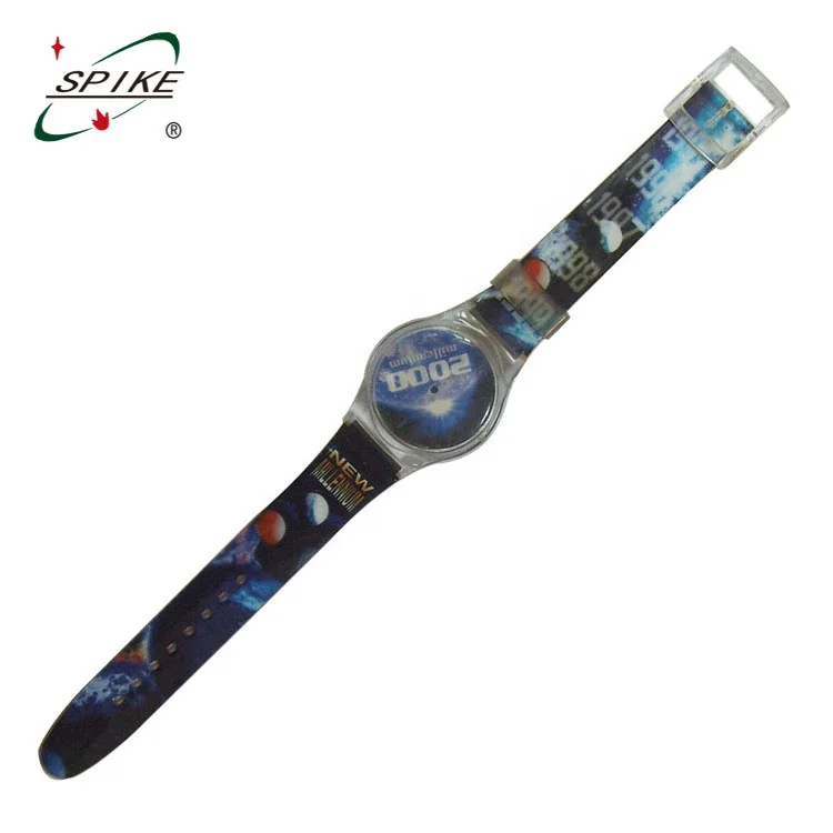 Promotion cartoon wrist watch with PVC strap