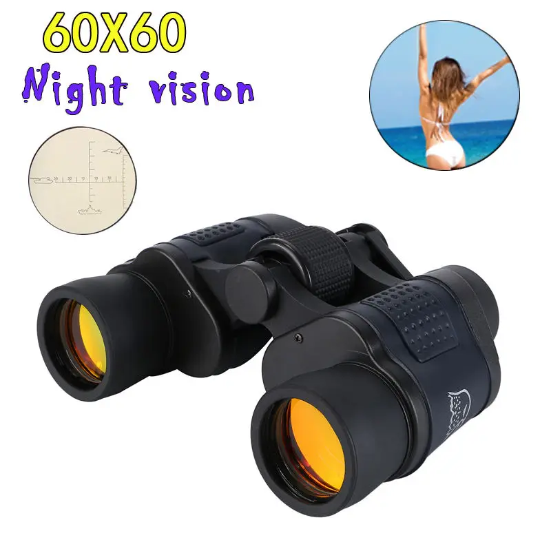 Телескоп высокой четкости 60X60, бинокль HD высокой мощности для наружной охоты, оптический ночного видения BAK4