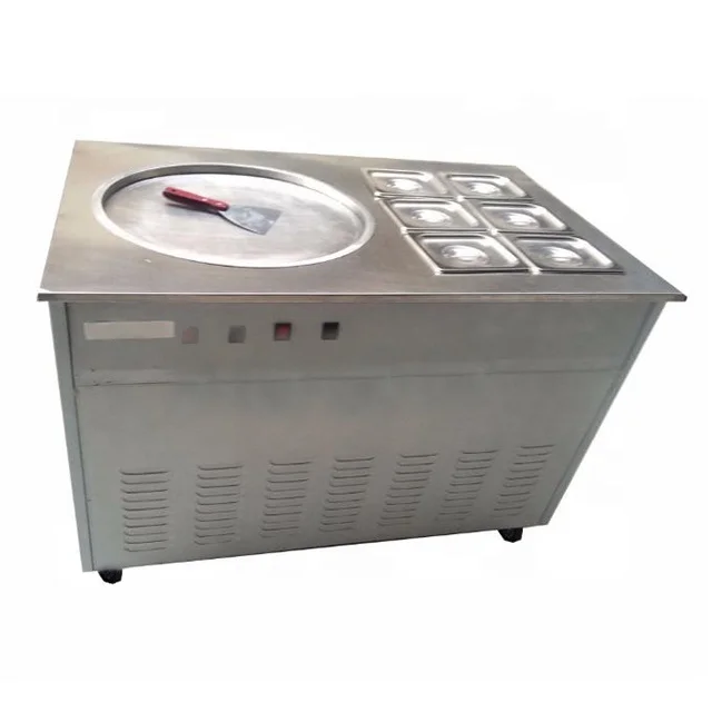 Industrial yogurt watermelon/banana/strawberry single fry fried pan ice cream roll rolling machine on sale