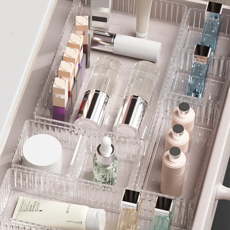Transparent organizer drawer multi desktop storage box beauty makeup display stand