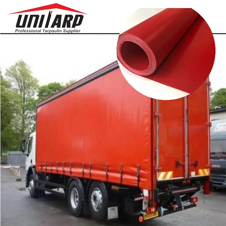 Wholesale 650GSM Red Color Coated PVC Tarpaulin PVC Vinyl Fabric