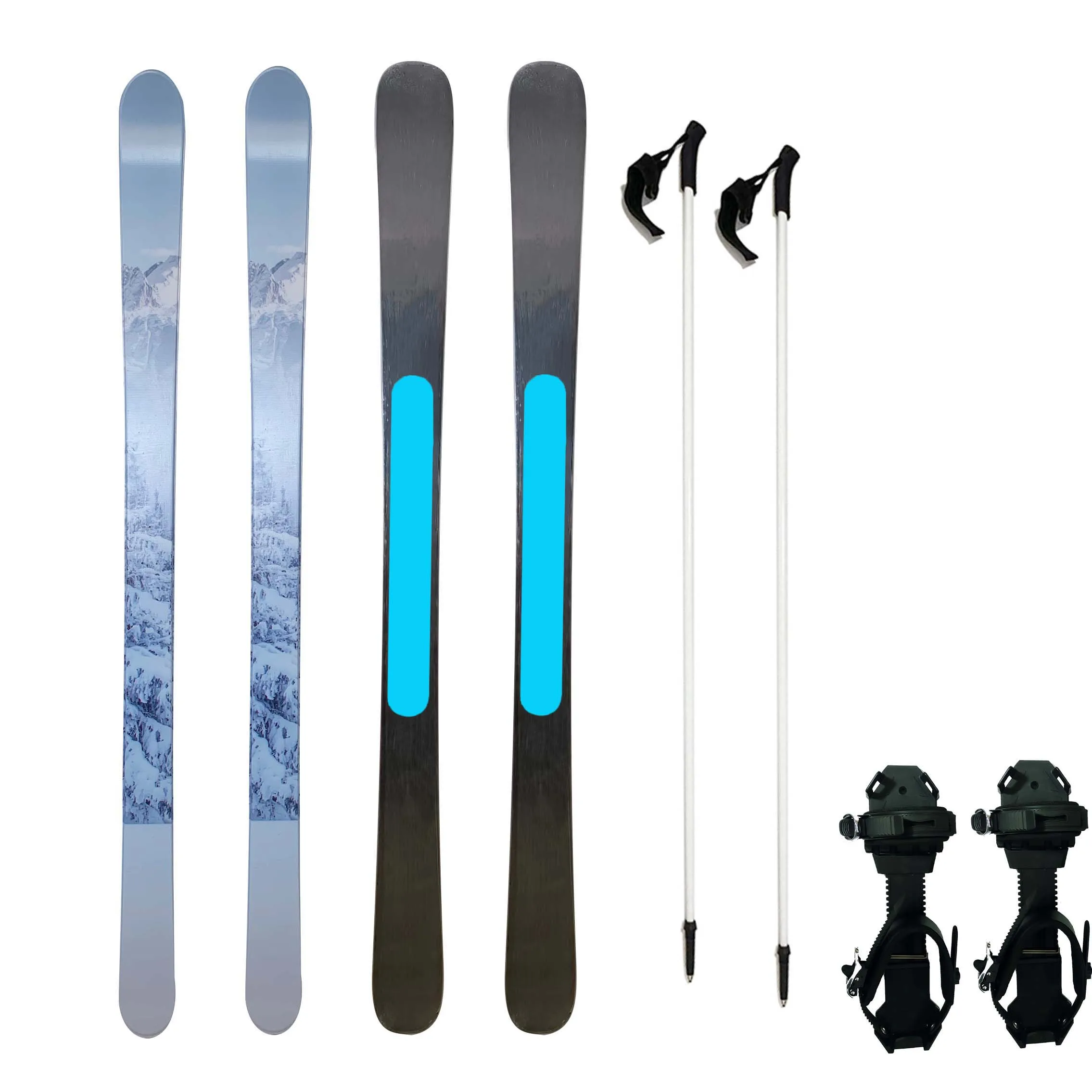 2023 Hot Sales Wide backcounty skis with skin on bottom