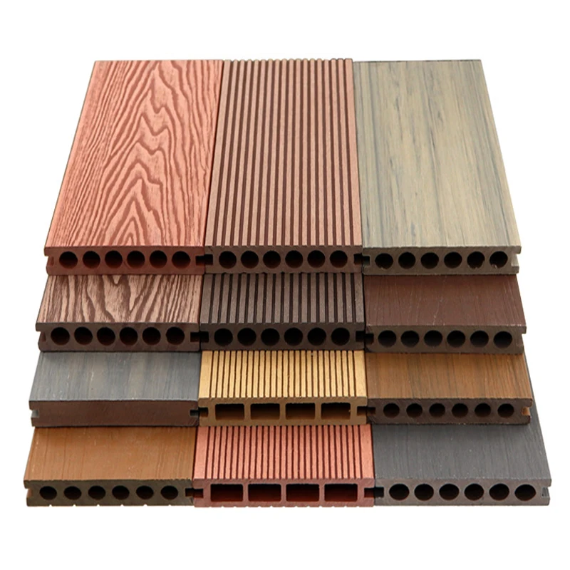 3D Embossing Court Yard Terrace Composite Flooring WPC Composite Decking Outdoor Board