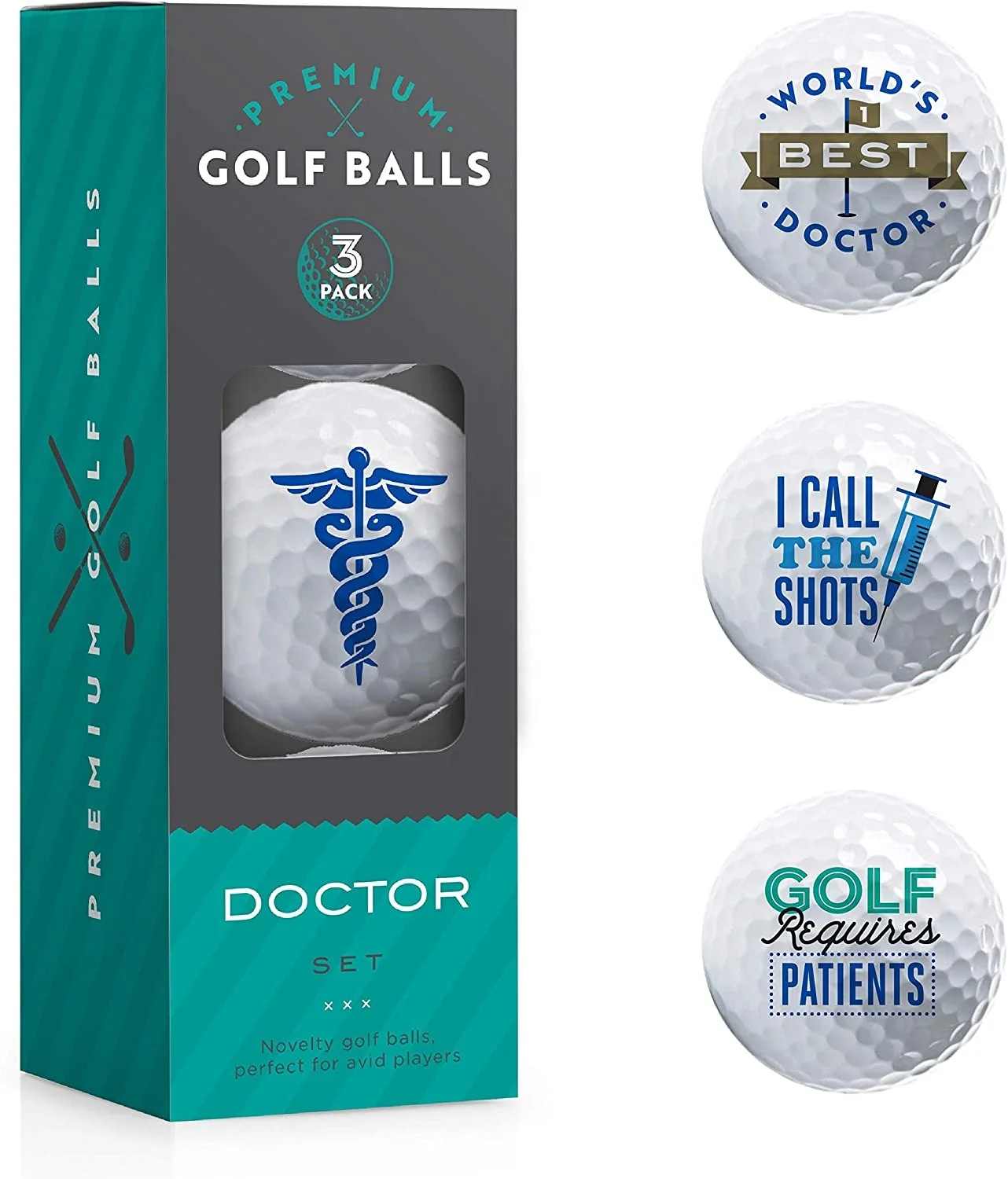 3 Pack Novelty Logo Personalized Funny unique custom design Golf Balls best Gift Pack for Golfers,birthday