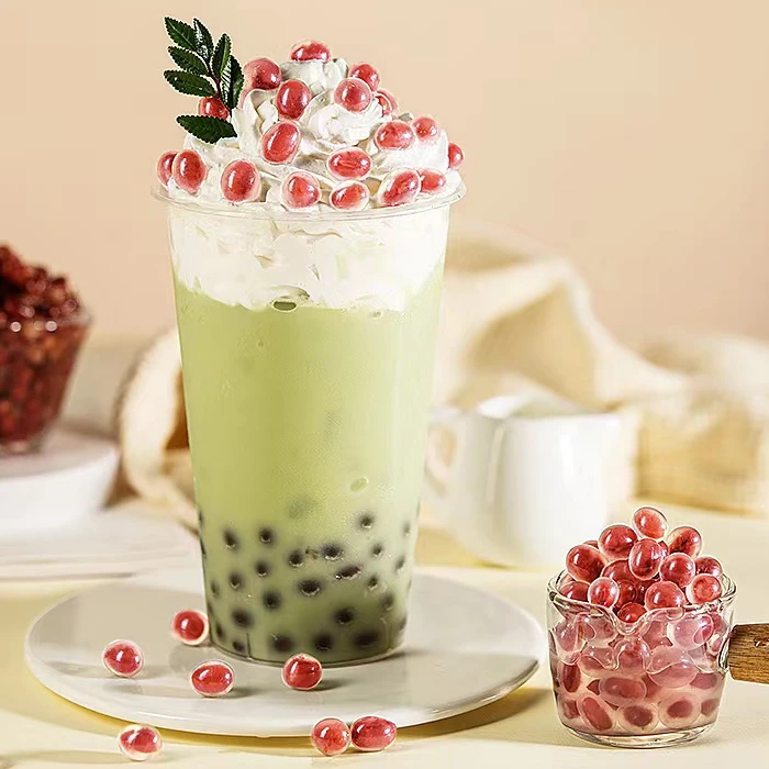 Factory Price Premium Quality Canned Red Bean Popping Boba (850g*12 cans/ctn) Good To Added in Desserts or milky tea