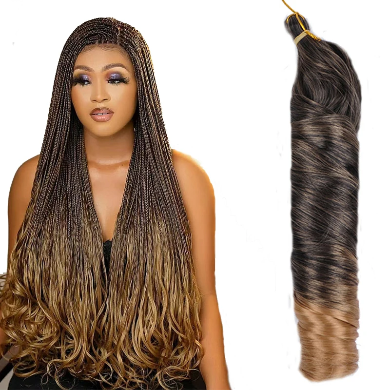 150g  Shiny Silk Wave Straight Curls French Curly Crochet Braids Wavy Pony Curly Twist Ruwa Synthetic Curly Braiding Hair