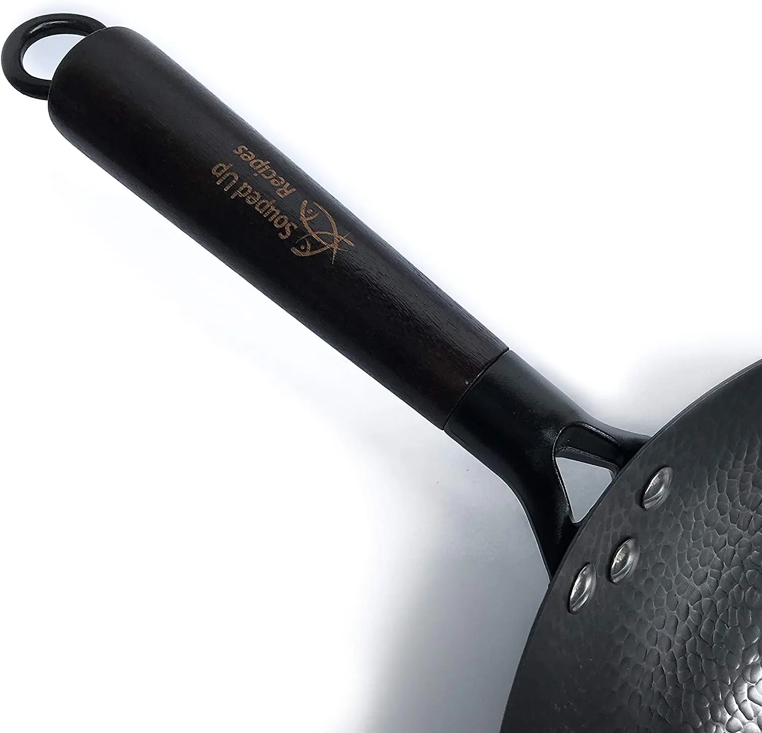 Round non-stick wok with wooden lid multi-function kitchen cookware carbon steel pot 3-piece set