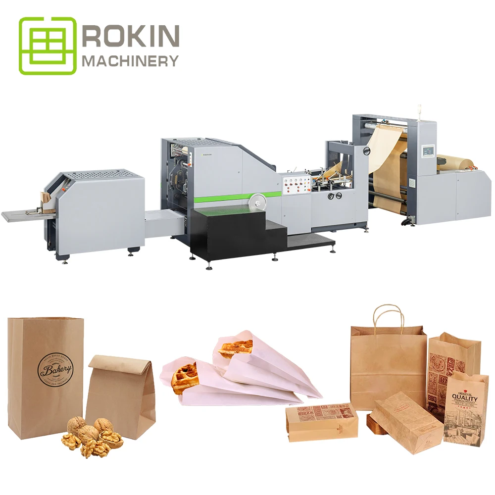 ROKIN бренд retornable bolsas de embalaje пастельных maquina para hacer papel