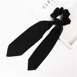 ponytail scrunchie hair ties scarf elastic hair ribbon for women bow ties scrunchies hair bands
