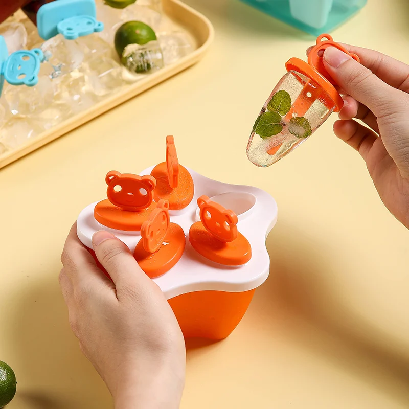 Food Grade Plastic PP Round Shape Ice Lolly Mould Popsicle Mold with Sticks