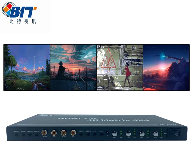Лидер продаж 4K @ 60Hz Edid 2X2 4X4 аудио Матрица-Hdmi коммутатор 4 в выхода Hdmi сплиттер для ТВ