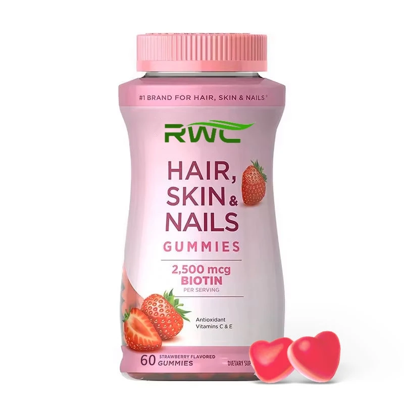 Customized Label Skin Supplements and Gummies Wholesale Hot Selling Private Label Hair Skin Nails Gummies Beauty
