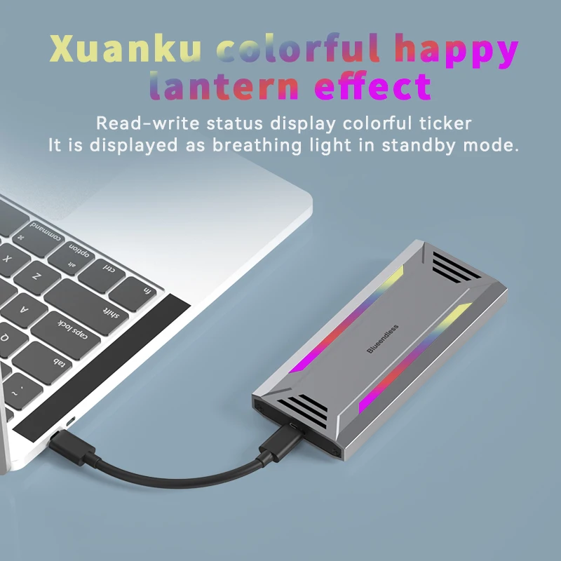 High quality aluminum ssd m.2 4tb m.2 nvme pcie 4.0 usb 4 40Gbps m.2 nmve enclosure