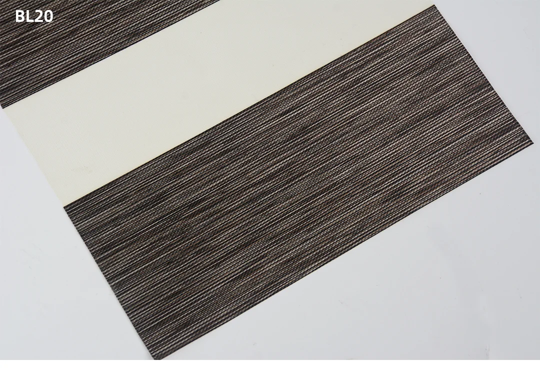 BL33 100% Polyester imitated hemp Natural Style Pleated Zebra Blinds Fabric