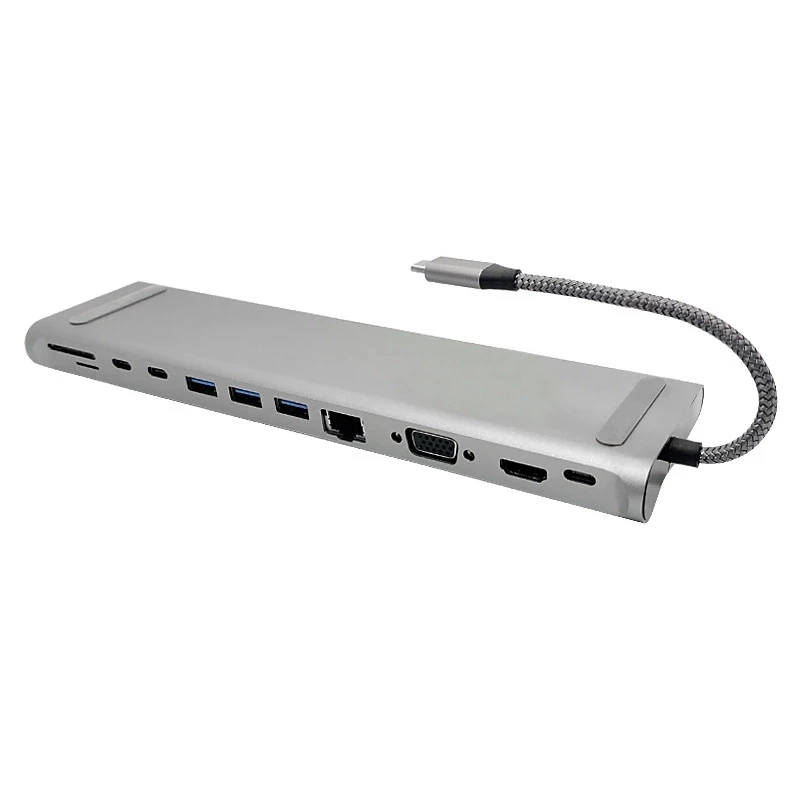 Factory Wholesale Original 12 in 1 USB C Laptop Stand Base Dual Monitor Port Docking Station