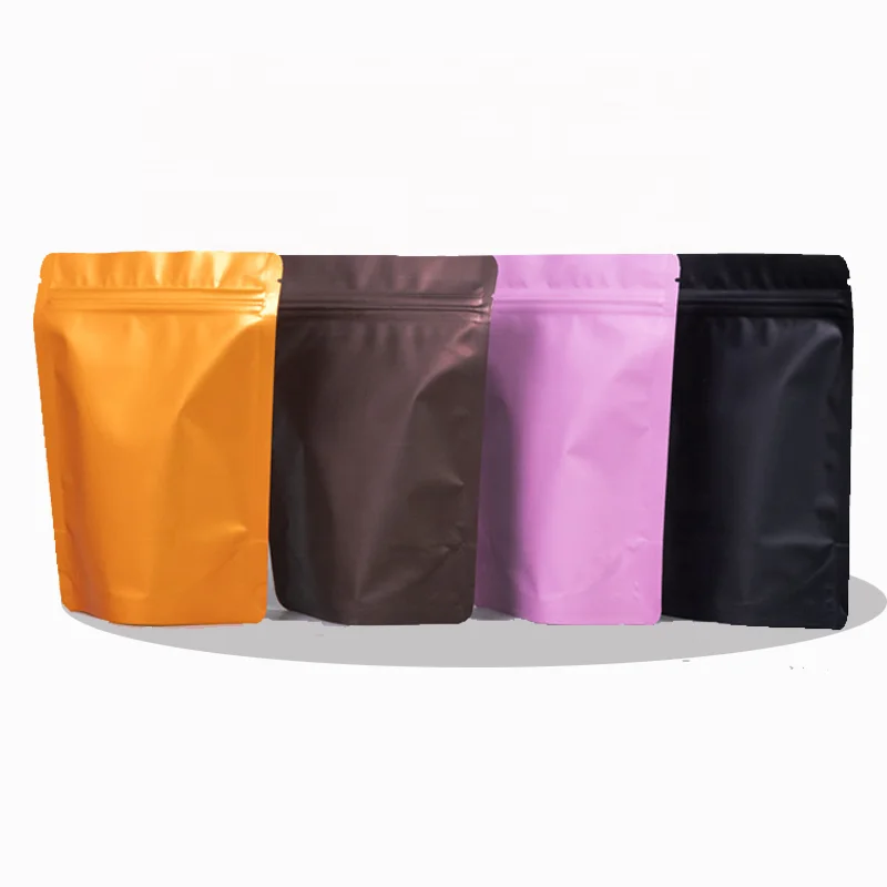 In Stock Smell Proof Bags 3.5g Matte Black Heat ReSealable Sugar Rice Baking Storagae Bag Foil Pouch Zipper Lock Mylay Bag