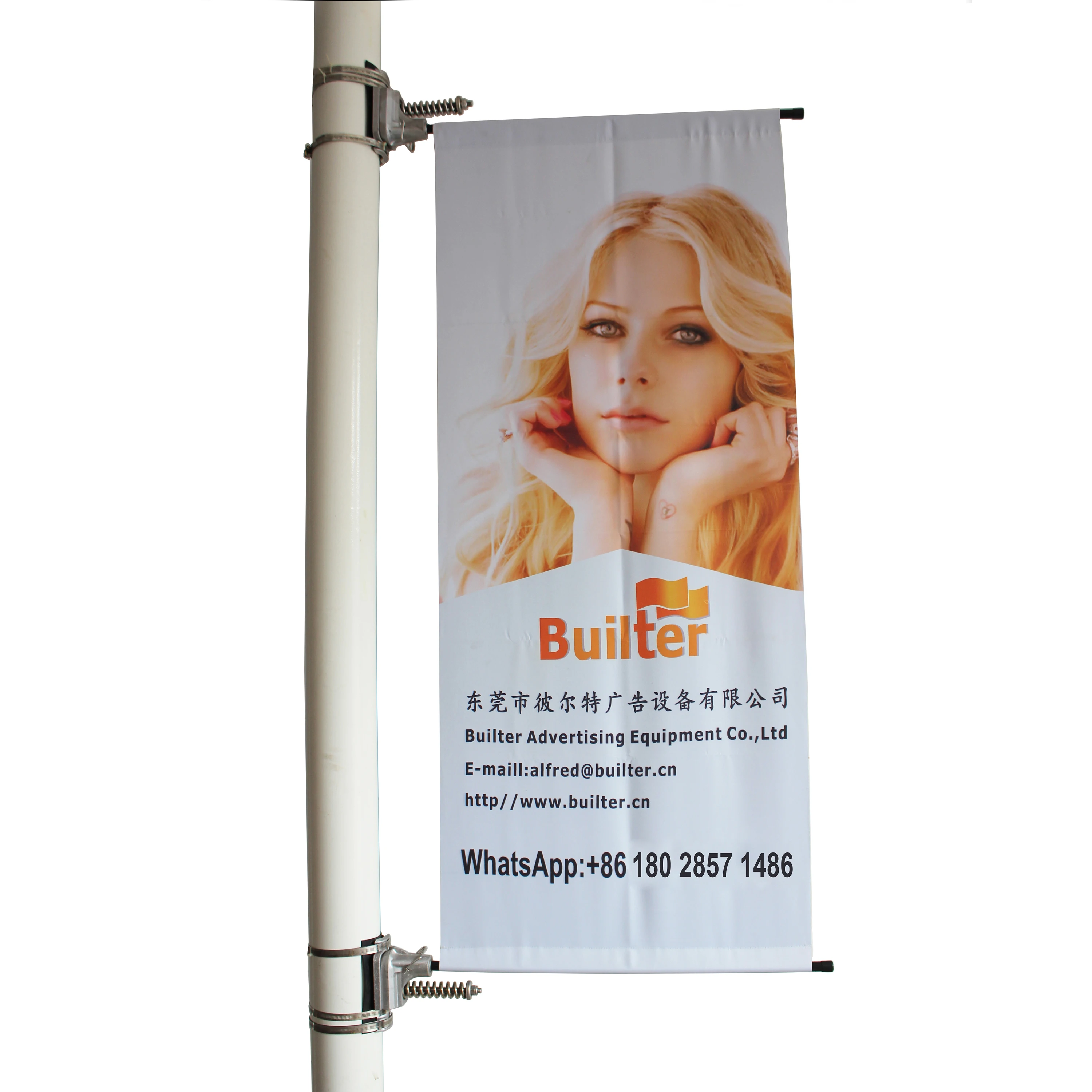 sign light pole commercial banner brackets