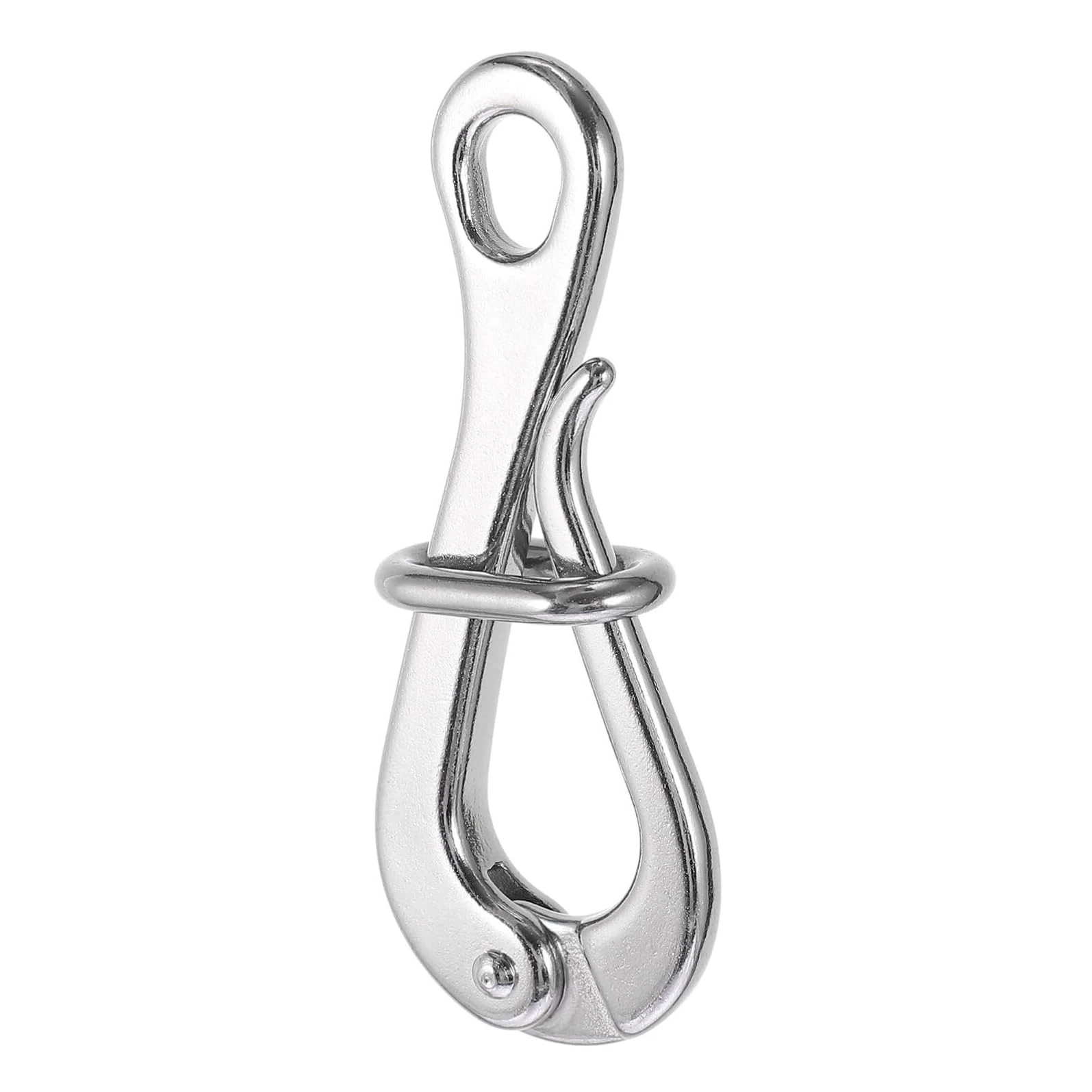 Stainless Steel Marine Quick Release Eye Folding Loop Pelicans Hook
