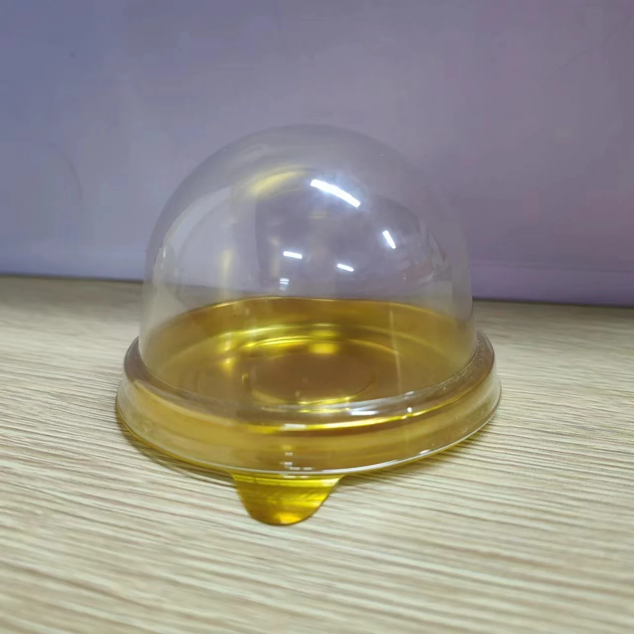 Wholesale Blister Round Gold Clear Single Dome Dessert Cupcake Container Packaging Disposable Plastic Mini Cup Cake Boxes