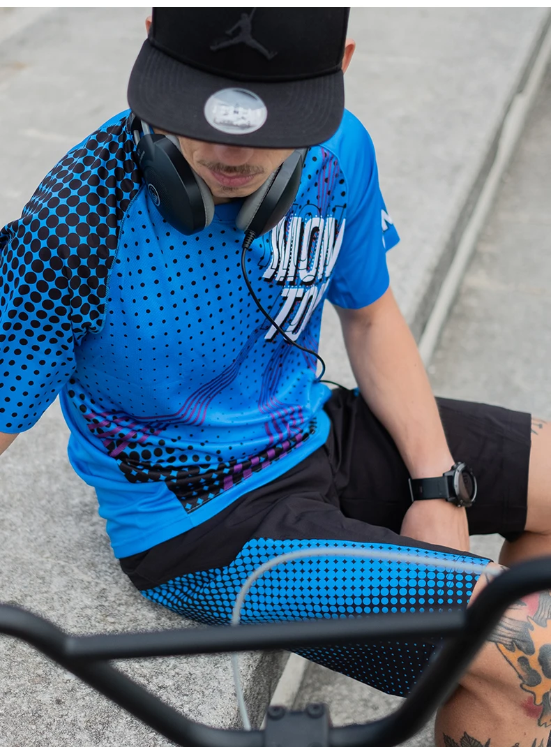 MONTON Sublimation Print Bicycle MTB Pants Padded  Mountain Bike Shorts for Men