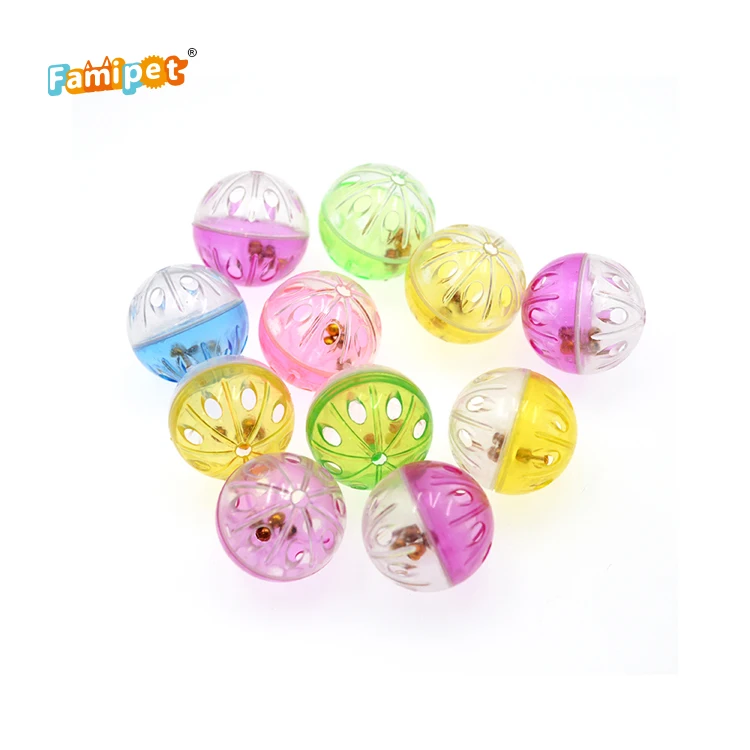 
Professional Manufacture Funny Plain Plastic Balls With Bells Competitive Price Interactive Cat Toy 