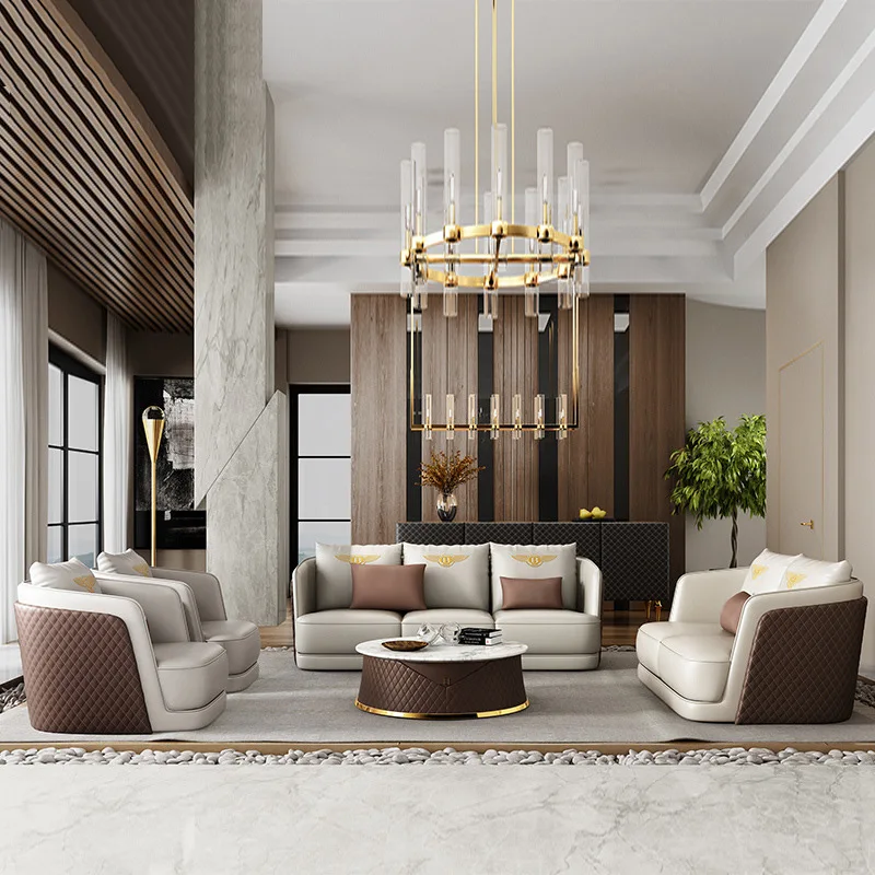 High Quality Living Room Leather Sofa Royal Sofa Set Italian Sofa Living Room Furniture