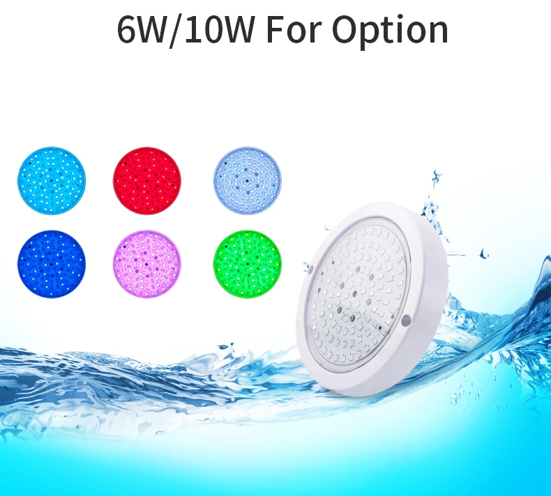 Refined Wall Mounted Small Size 6W 10W IP68 Waterproof RGB Color led Underwater Lighting Swimming Pool Lights for Swimming Pool
