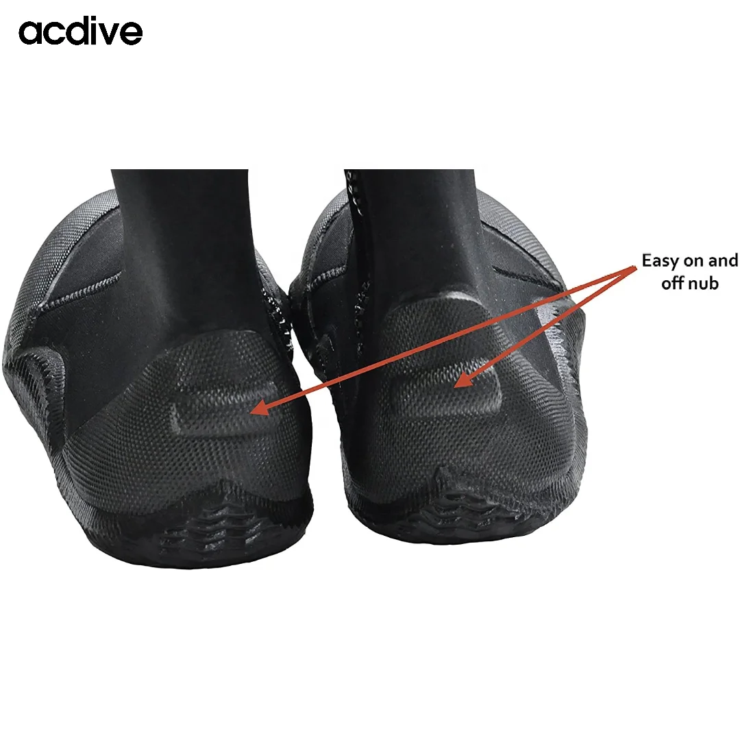Popular 5mm Durable Vulcanized Neoprene Surfing Diving Fishing Adult Water Sports Anti-Slip Thermal Boot