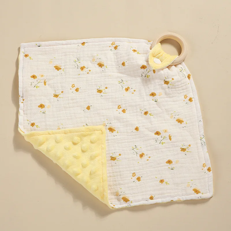 Ins Hot Muslin Towel Minky Dot Baby Comforter Sleeping Toy Gift Baby Cotton Blanket Custom Wholesale Baby Security Blankets