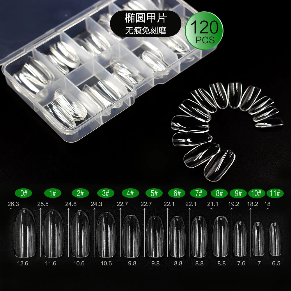 120pcs/pack Full Coverage Nail Tips Clear Manicure Diy Ultra-thin Soft Gel Nail Extension Tips Beauty Salon Nail Tools For Women