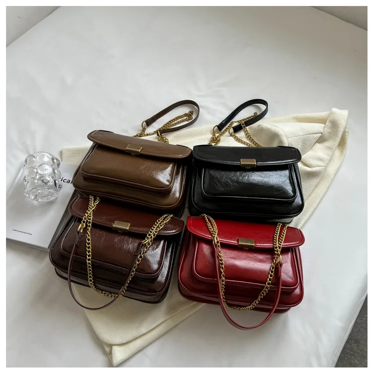 Fashionable New Retro Square Bag One Shoulder Crossbody Bag Classic Branded Handbags For Women Wholesale
