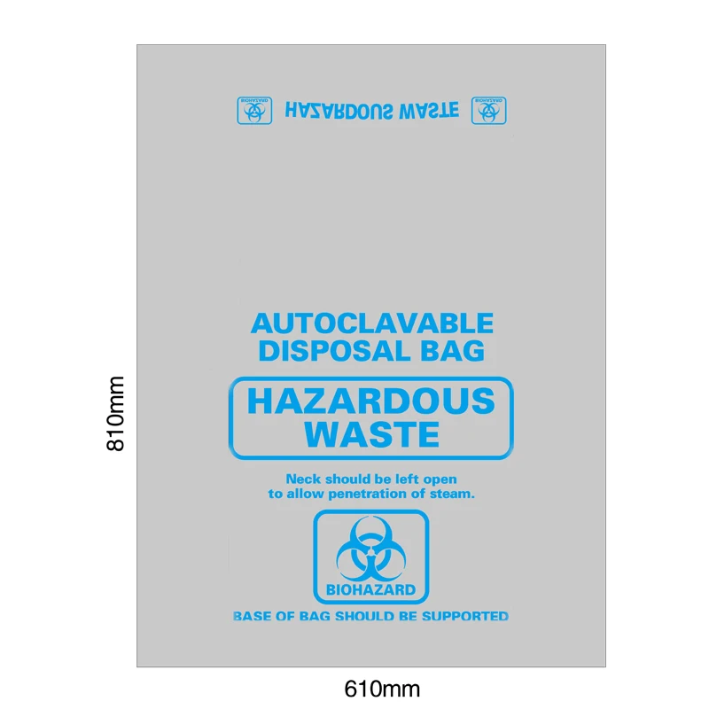 Disposable autoclave bag made of PP for safe disposal of medical waste in clinics
