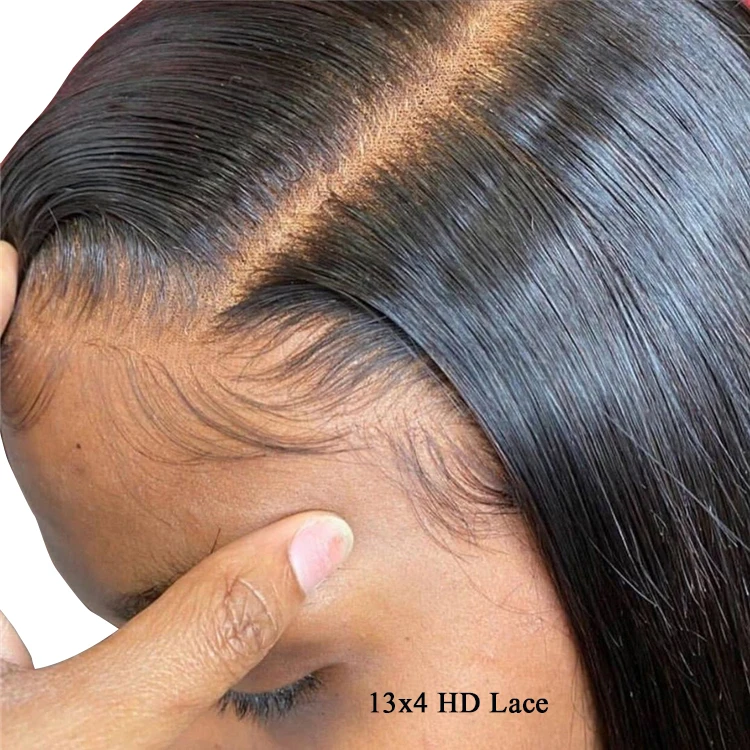 
Wholesale 10a Quality Transparent HD Lace Frontal and Bundles Vendor Cuticle Aligned Pre Plucked Virgin Hair HD Lace Frontal 