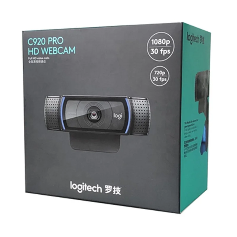 Веб-камера logitech C920pro HD 1080p для видеоконференций с кольцевой подсветкой и