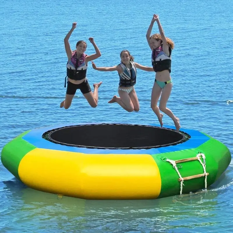 10Ft Inflatable Water Trampoline Bounce Swim Platform For Adults Water-Sports