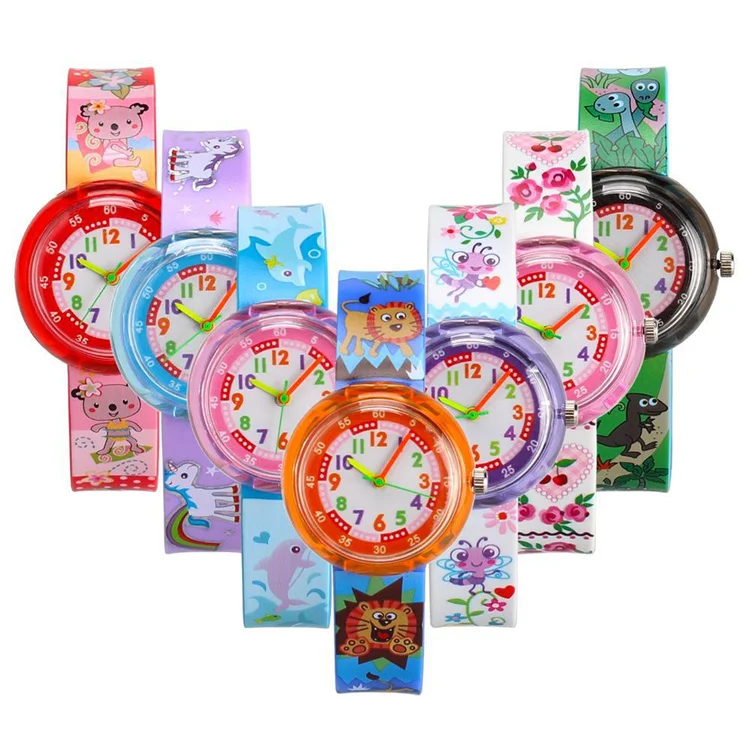 
Factory Supply Harajuku Animal Cartoon Pattern Quartz Fashion Hand Watch Kids Watches 