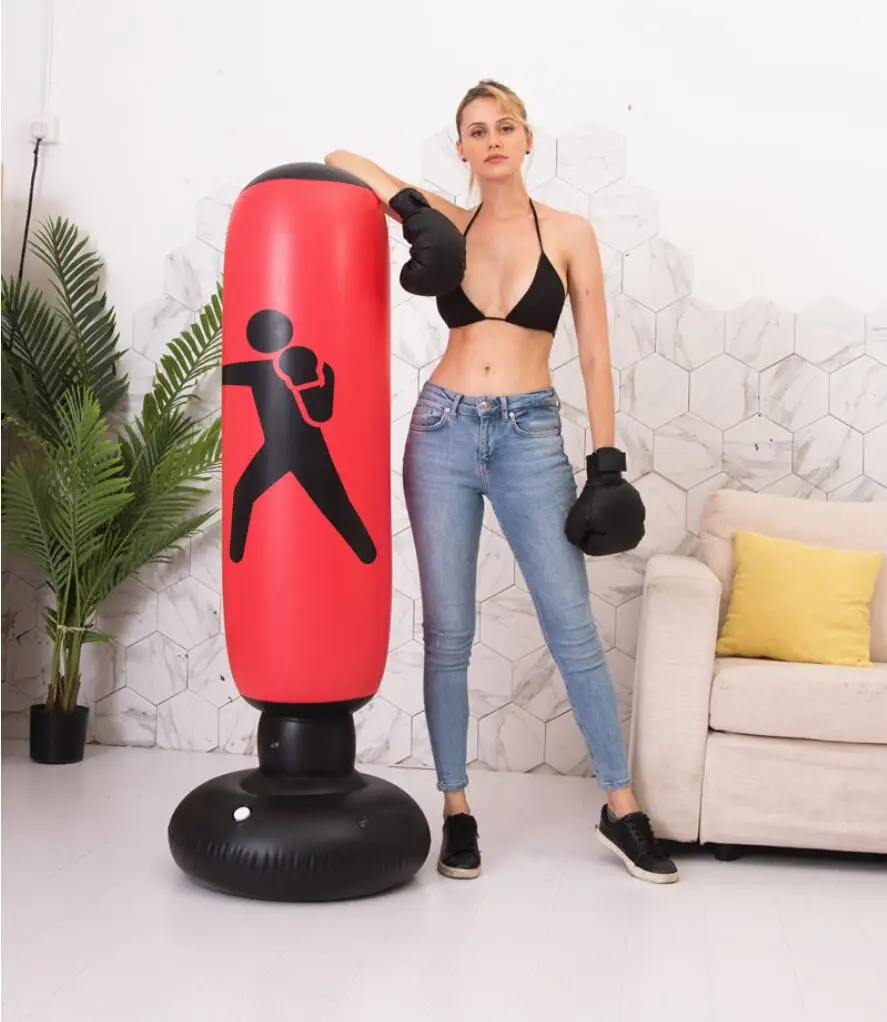 Custom Free Standing Water Filled Reflex Human Shaped Stand Inflatable Punching Boxing Bag Boxing For Kids